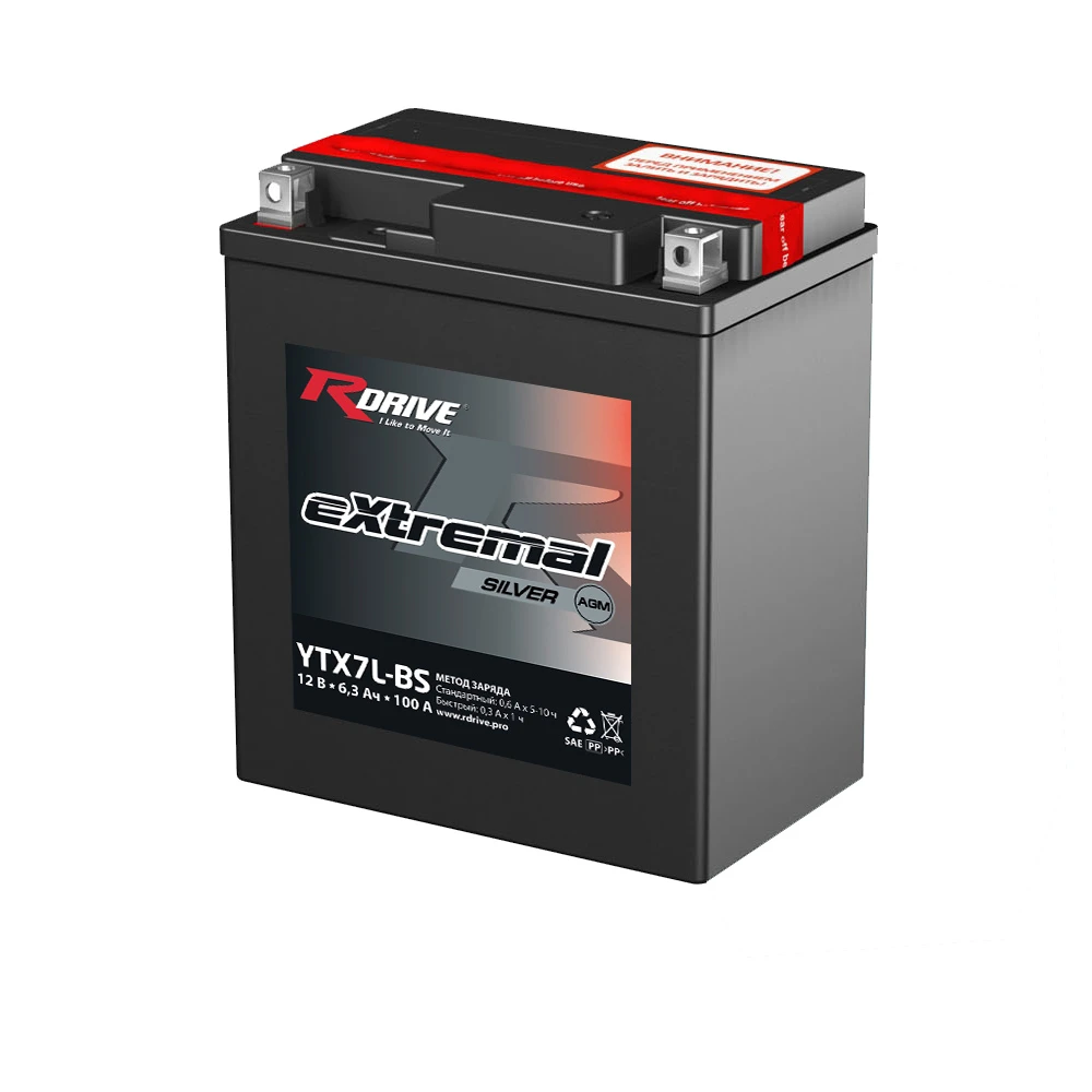 Аккумулятор ytx7lbs RDrive YTX7LBS