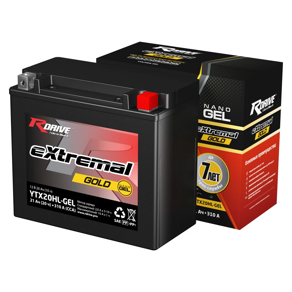 Изображение Аккумулятор 18 ач 310 а RDrive YTX20HL-GEL Аккумулятор 18 ач 310 а RDrive YTX20HL-GEL