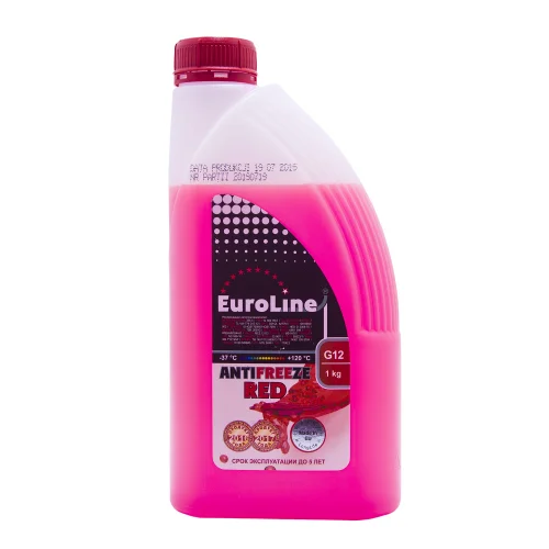 Антифриз 1кг - готовый красный, RED Longlife G12 EUROLINE AF RED 1 EUROLINE