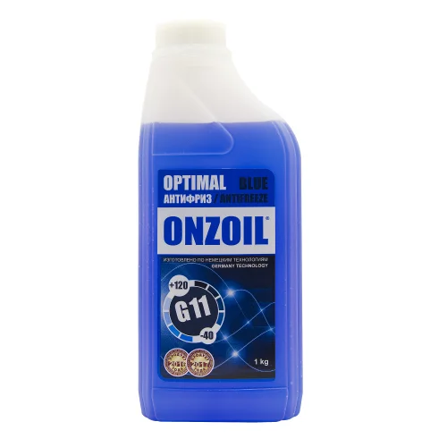 Антифриз 1кг - готовый синий, BLUE Optimal G11 ONZOIL AF BLUE 1 ONZOIL