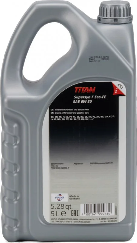 Изображение Масло моторное FUCHS 0W-30 5л 601425516 Масло моторное FUCHS 0W-30 5л 601425516