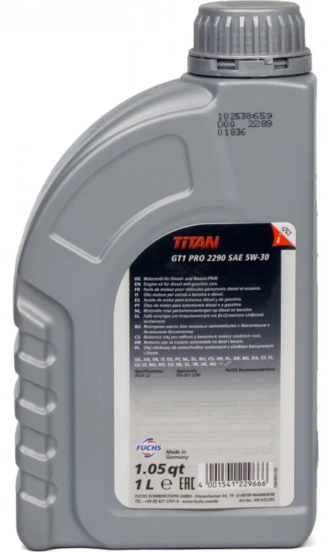 Изображение Масло моторное FUCHS 5W-30 1л 601425295 Масло моторное FUCHS 5W-30 1л 601425295