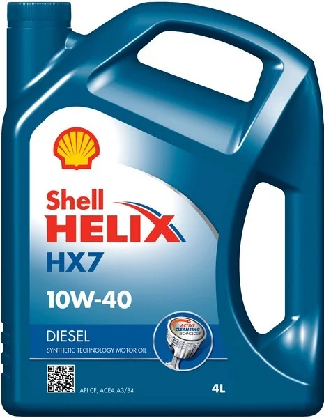Масло моторное SHELL 10W-40 4л SHELL 10W40 HELIX DIESEL HX7/4