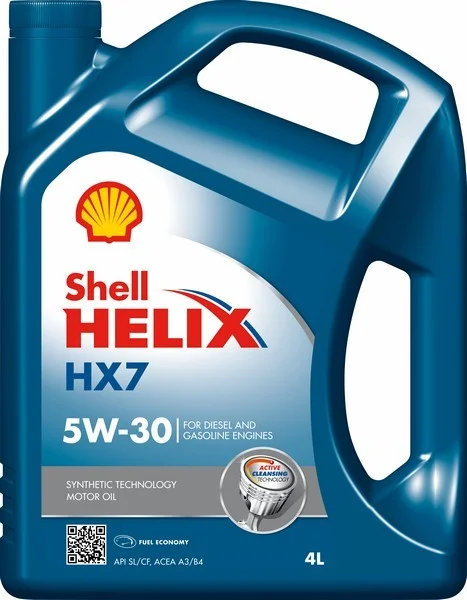 Масло моторное SHELL 5W-30 4л SHELL 5W30 HELIX HX7/4