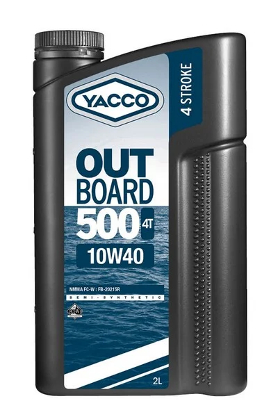 Масло моторное YACCO OUTBOARD 500 4T 10W-40 2л YACCO 10W40 OUTBOARD 500 4T/2