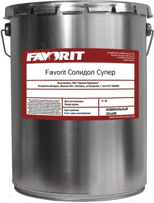 Смазка солидол FAVORIT 18кг 54044