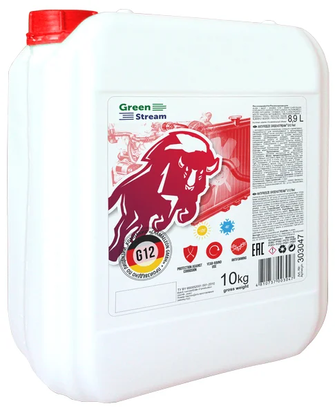 Антифриз 10 кг, G12 готовый красный GREENSTREAM 303047