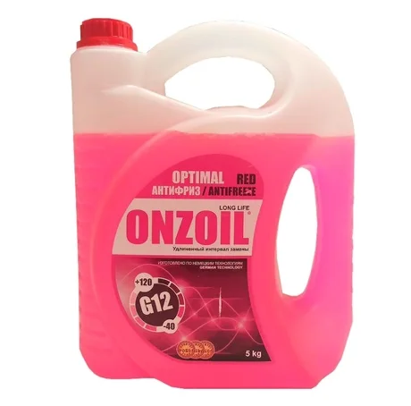 Антифриз ONZOIL ONZOIL OPTIMAL G12 RED 8,9 Л / 10 КГ (КРАСНЫЙ)