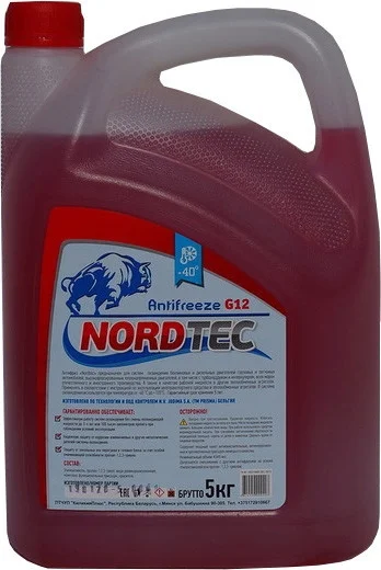Антифриз NORDTEC NORDTEC ANTIFREEZE-40 G12 КРАСНЫЙ 5КГ
