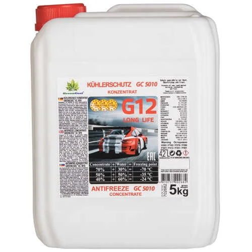 Антифриз 702682 красный концентрат 1:1 -35°C G12 GreenCool GC5010 5KG CONCENTRATE