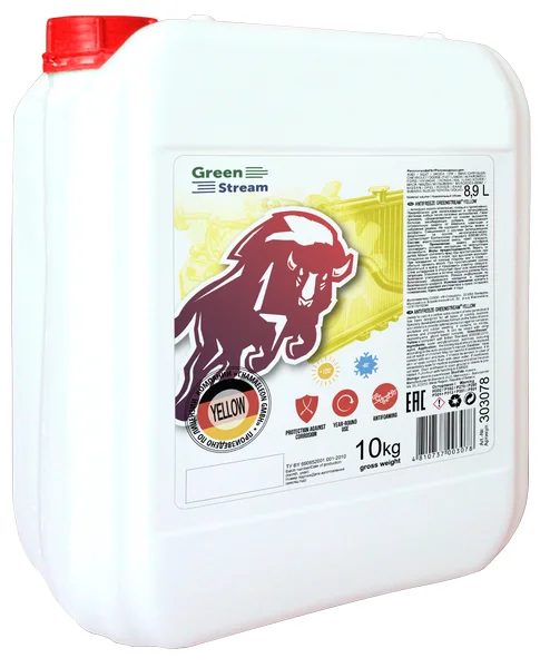 Антифриз 10 кг, G11 готовый желтый GREENSTREAM 303078