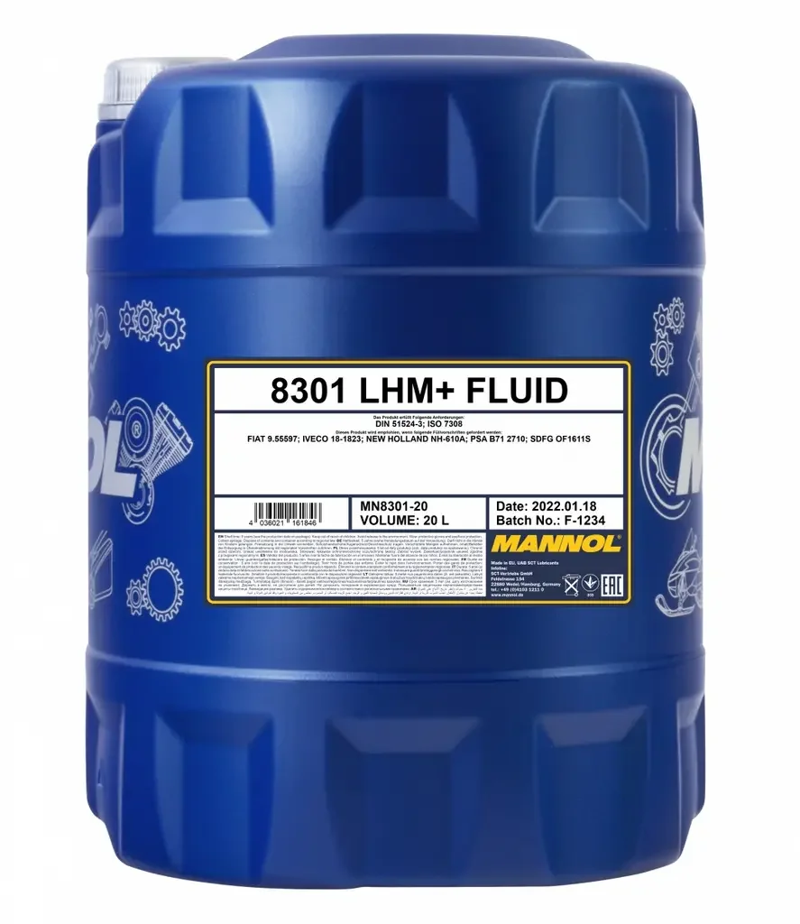 Трансмиссионное масло MANNOL 8301 LHM PLUS FLUID 60л 99396
