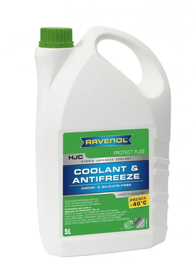 Антифриз HJC Protect FL22 Premix -40C(готовый),5л RAVENOL 1410123005