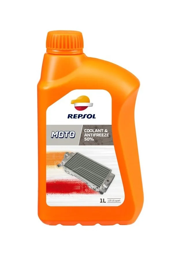Антифриз MOTO COOLANT & ANTIFREEZE 50%, 1 л канистра Repsol 6302R