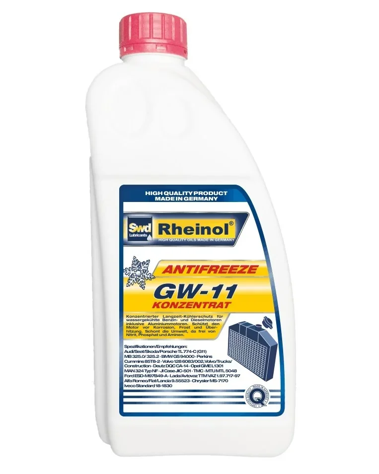 1,5L Antifreeze GW-11 Konzentrat G11 BMW/VAG/MB антифриз сине-зеленый концентрат RHEINOL 39122180