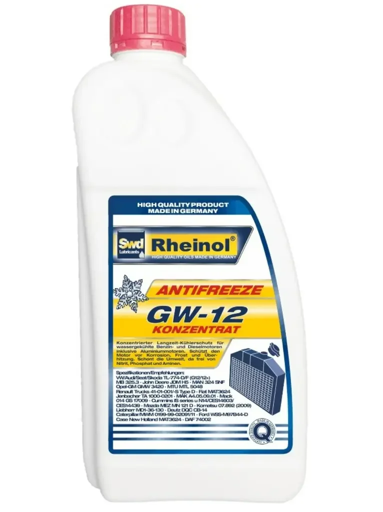 1,5L Антифриз GW-12 Красный G12+ концентрат RHEINOL 39142,180