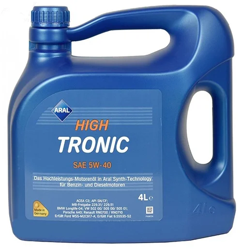 Масло моторное ARAL 5W-40 4л 1592DE