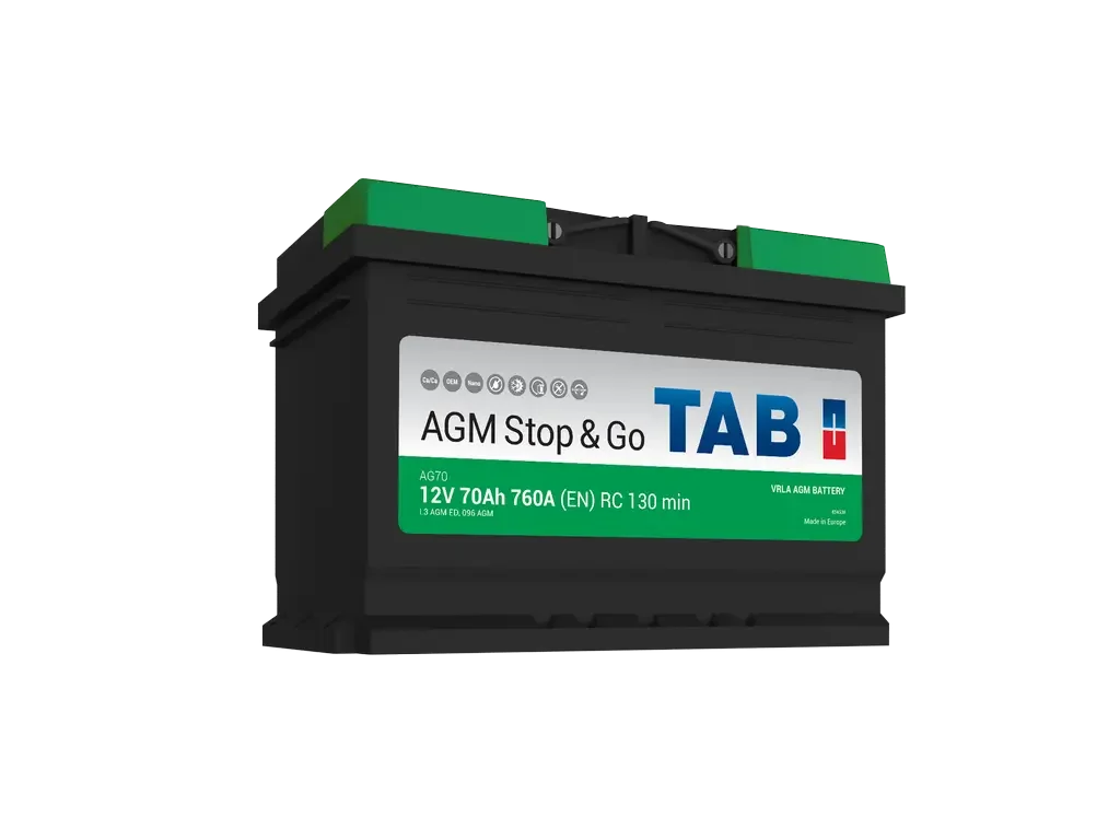 EcoDry Stop&Go AGM 70 R (760A. 278*175*190) Аккумулятор автомобильный TAB 213070