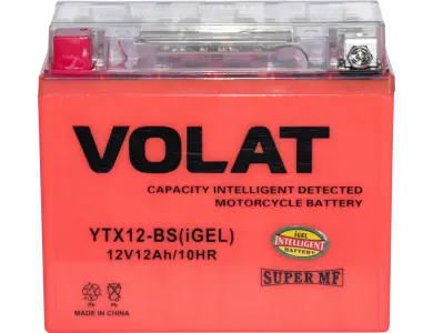 12Ah (150A 150*87*130) VOLAT YTX12-BS IGEL
