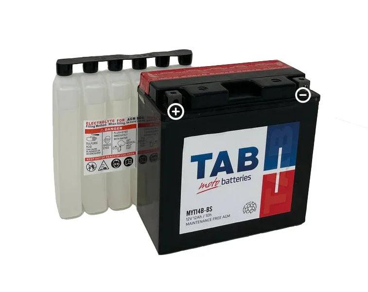 YT14B-BS 12Ah (135А 152*70*150) Аккумулятор мотоциклетный AGM TAB 323515