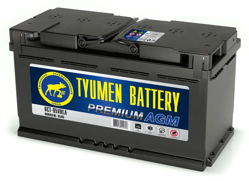 PREMIUM AGM 95 R (800A, 352*175*190) TYUMEN BATTERY (6СТ-95 АЗ (0))