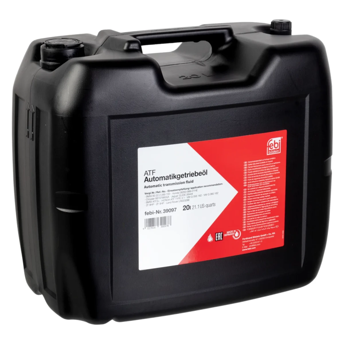 Трансмиссионное масло FEBI ATF 20л 39097