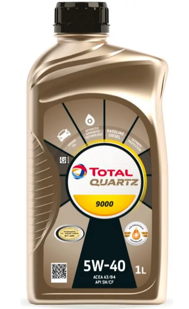 Изображение Масло моторное TOTAL QUARTZ 9000 5W-40 1л 213764 Масло моторное TOTAL QUARTZ 9000 5W-40 1л 213764