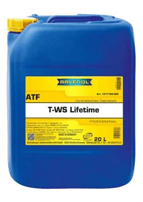 Трансмиссионное масло RAVENOL ATF T-WS LIFETIME 20л 1211106-020-01-999