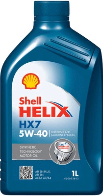 Масло моторное SHELL HELIX HX7 5W-40 1л 550053739