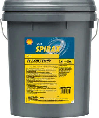 Трансмиссионное масло SHELL SPIRAX S6 AXME 75W-90 20л 550027906