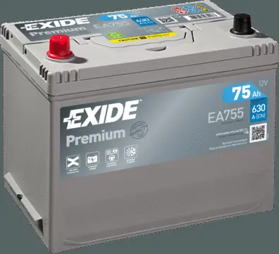 Стартерная аккумуляторная батарея EXIDE EA755