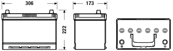 Стартерная аккумуляторная батарея EXIDE EC905