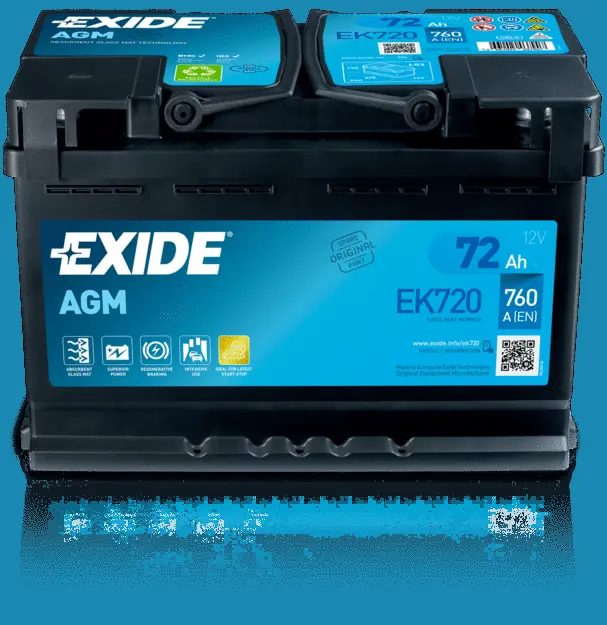 Стартерная аккумуляторная батарея EXIDE EK720