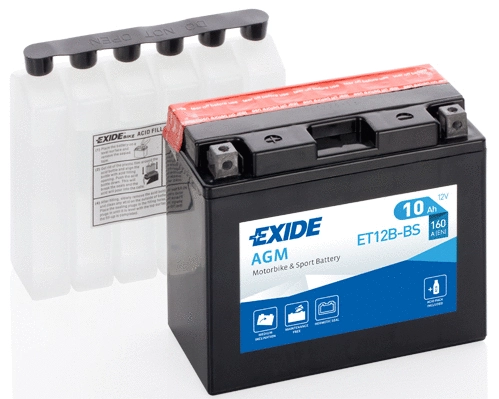 Стартерная аккумуляторная батарея EXIDE ET12B-BS