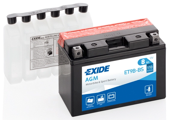 Изображение Стартерная аккумуляторная батарея EXIDE ET9B-BS Стартерная аккумуляторная батарея EXIDE ET9B-BS