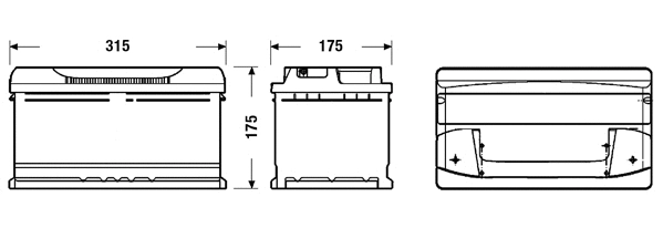 Изображение Стартерная аккумуляторная батарея CENTRA CB802 Стартерная аккумуляторная батарея CENTRA CB802