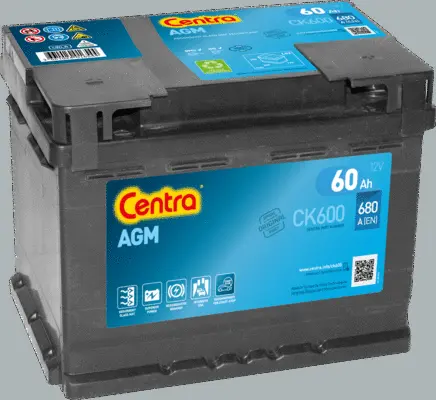 Стартерная аккумуляторная батарея CENTRA CK600