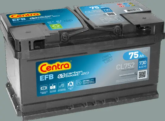 Стартерная аккумуляторная батарея CENTRA CL752