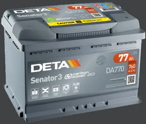 Стартерная аккумуляторная батарея DETA DA770