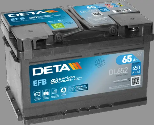 Стартерная аккумуляторная батарея DETA DL652